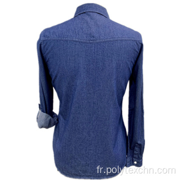 Chemise en denim de coton pour femme